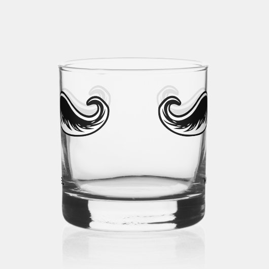 Funny Mustache Whiskyglas (Links)