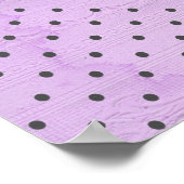 Funny Mustache Zeichne mit Lila Polka-Punkten Poster (Ecke)