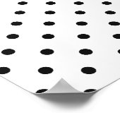 Funny Mustache Zeichnend und schwarze Polka Punkte Poster (Ecke)