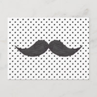 Funny Mustache Zeichnend und schwarze Polka Punkte