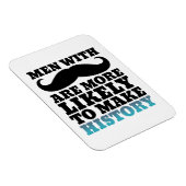 Funny Mustache Zitat Magnet Mustache macht Geschic (Rechte Seite)