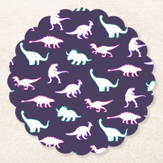 Funny Muster Neon Farbe Dino Comic Dinosaurier Untersetzer