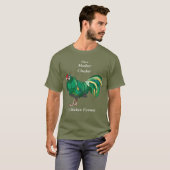 Funny Mutter Clucker Hühner Bauer Grünes Hühnchen T-Shirt (Vorne ganz)