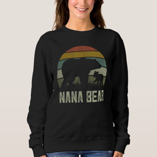 Funny Mütter Day Italia Oma Cub Kids Nana B Sweatshirt (Vorderseite)