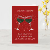 Funny Mütter Day Wein für Mutter im Gesetz Karte (Gelbe Blume)