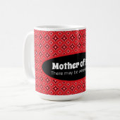 Funny Mutter der Big Family Red Bandana Custom Kaffeetasse (Vorderseite Links)