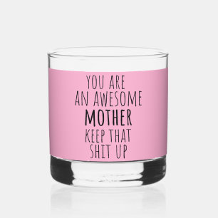 Funny Mutter Geschenk von Tochter Sohn und Kinder  Whiskyglas