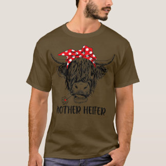 Funny Mutter Heifer Bauer Mama Kuh Mütter Tag T-Shirt
