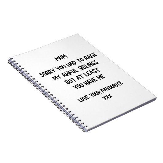 Funny Mütter Notizblock (Rechte Seite)