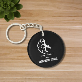 Funny My Brain is on Airplane Mode Coworker Simple Schlüsselanhänger