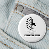 Funny My Brain is on Airplane Mode Coworker Travel Button