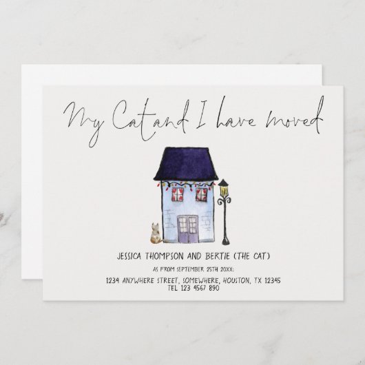 Funny My Cat und ich haben Moving Script Moving Ca (Vorne/Hinten)