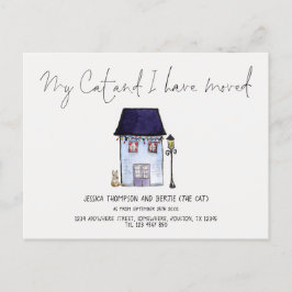 Funny My Cat und ich haben verschoben Script neue  Ankündigungspostkarte