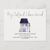 Funny My Cat und ich haben verschoben Script neue  Ankündigungspostkarte (Vorderseite)