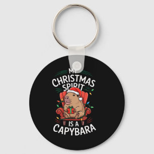 Funny My Christmas Spirit Capybara Matching Ugly m Schlüsselanhänger
