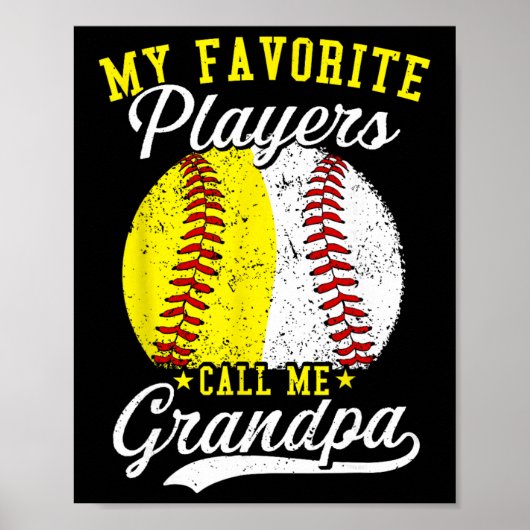 Funny My Favorite Sell Softll Player Calls Me Gran Poster (Vorne)