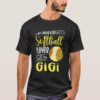 Funny My Favorite Softball Player nennen mich Gigi T-Shirt