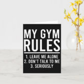 Funny my Gym Rules Karte (Gelbe Blume)