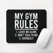 Funny my Gym Rules Mousepad (Mit Mouse)
