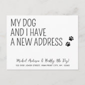 Funny My Hund und ich neue Adresse Moderne Heimtie Postkarte (Vorderseite)
