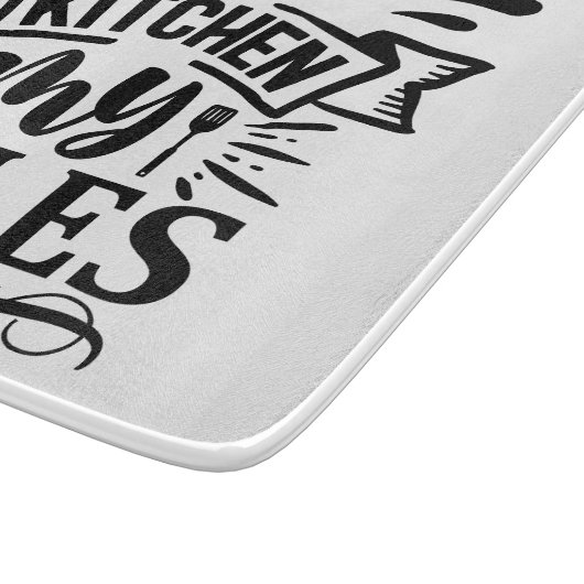 Funny My Kitchen My Rules Schneidebrett (Ecke)