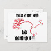 Funny My Last Nerve Postkarte (Vorne/Hinten)