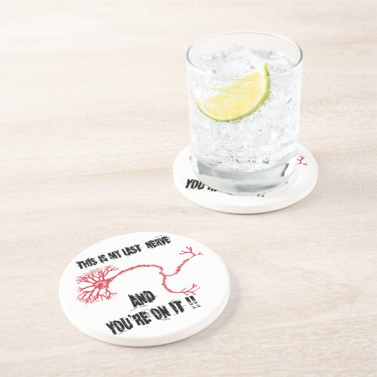 Funny My Last Nerve Sandstein Untersetzer (Seite)