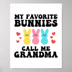 Funny My Liebes Bunnies nennt mich Großmutter Mutt Poster