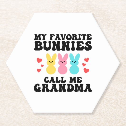 Funny My Liebes Bunnies nennt mich Großmutter Mutt Untersetzer (Vorderseite)