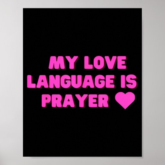 Funny My Love Language Is Prayer Jesus Christian Poster (Vorne)