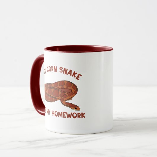 Funny My Mais Schlange Ate meine Zuhause Work Pet Tasse (Vorderseite Links)
