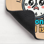 Funny "My Only Work Fuel Is Coffee" Alarm Clock Mousepad (Ecke)