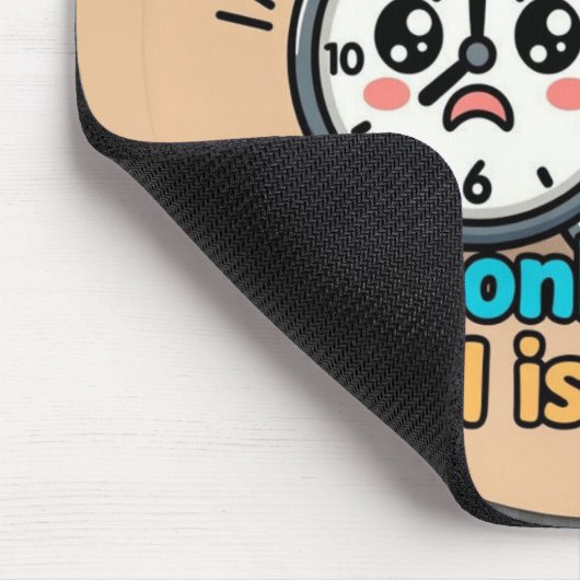 Funny "My Only Work Fuel Is Coffee" Alarm Clock Mousepad (Ecke)