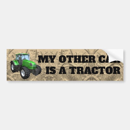 Funny "My Other Car Is a Tractor" Autoaufkleber (Vorne)