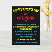 Funny My Stepdad Zitat Vatertag Karte (Gelbe Blume)