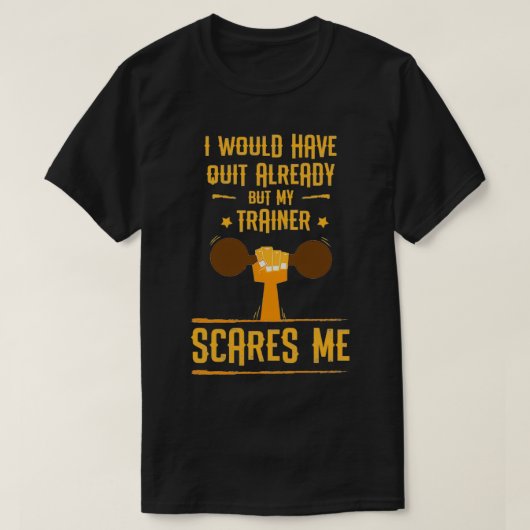 Funny My Trainer Scade Me Geschenk T-Shirt (Design vorne)