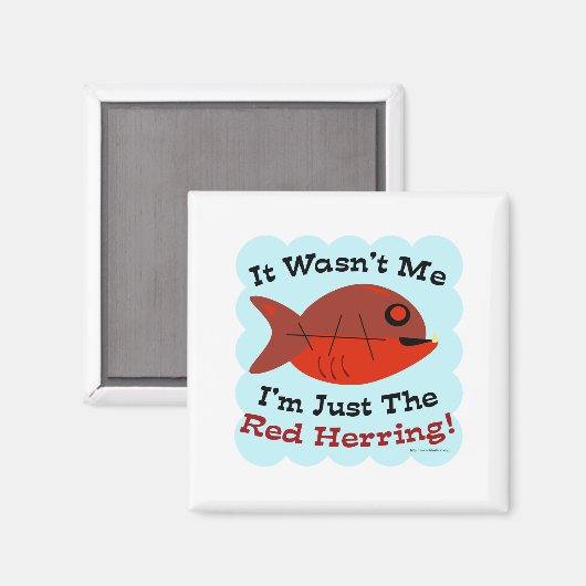Funny Mystery Red Herring Magnet (Vorderseite/Rückseite)