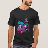 Funny Mysween Construction Truck Ghost T-Shirt (Vorderseite)