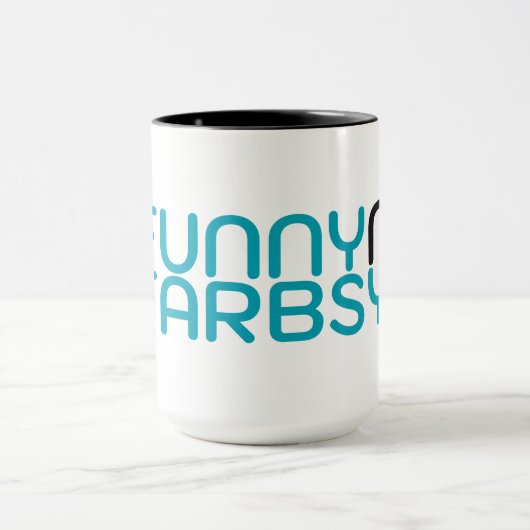 Funny N Farbsy Microphone Logo & Wordmark Mug Tasse (Zentrum)