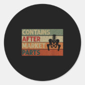 Funny nach Angesagter Operation Erholung bionisch Runder Aufkleber (Vorderseite)