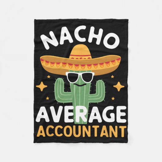 Funny Nacho Average Accountant Cinco De Mayo Mexic Fleecedecke (Vorderseite)