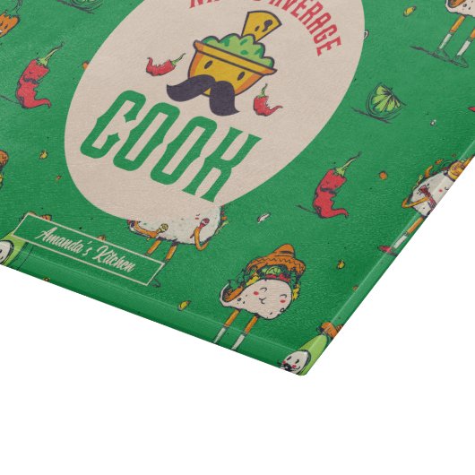 Funny Nacho Average Cook Mexico Cinco De Mayo Schneidebrett (Ecke)