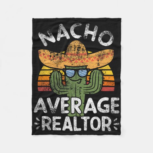 Funny Nacho Average Realtor Cinco De Mayo Mexican Fleecedecke (Vorderseite)