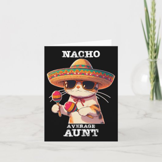Funny Nacho Durchschnittliche Tante Cinco De Mayo  Karte (Vorderseite)