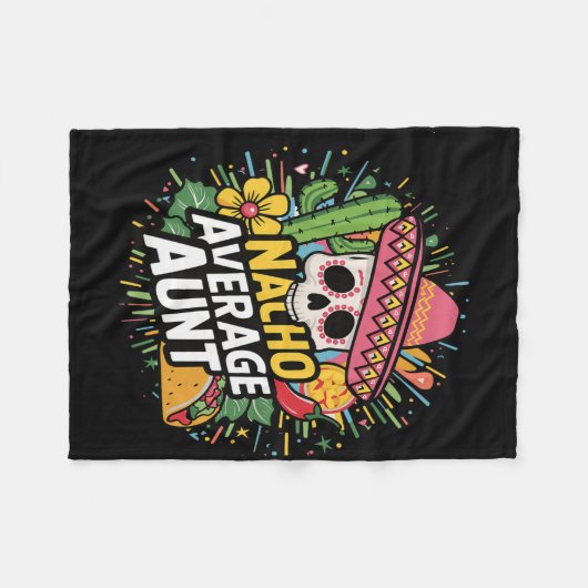 Funny Nacho Durchschnittliche Tante mit Sombrero C Fleecedecke (Vorderseite (Horizontal))