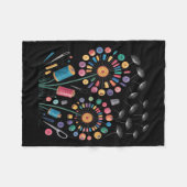 Funny Nähen Dandelion Blume Thread Tasten Quil Fleecedecke (Vorderseite (Horizontal))
