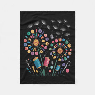 Funny Nähen Dandelion Blume Thread Tasten Quil Fleecedecke