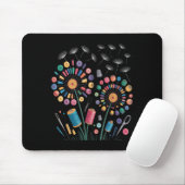 Funny Nähen Dandelion Blume Thread Tasten Quil Mousepad (Mit Mouse)