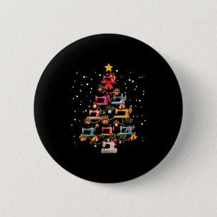 Funny Nähmaschine Weihnachten Baum Weihnachten Button