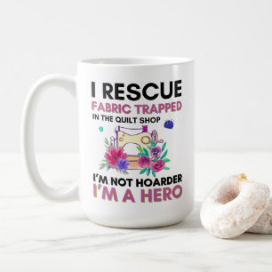 Funny Nähquote Vintage Blumennähmaschine Kaffeetasse